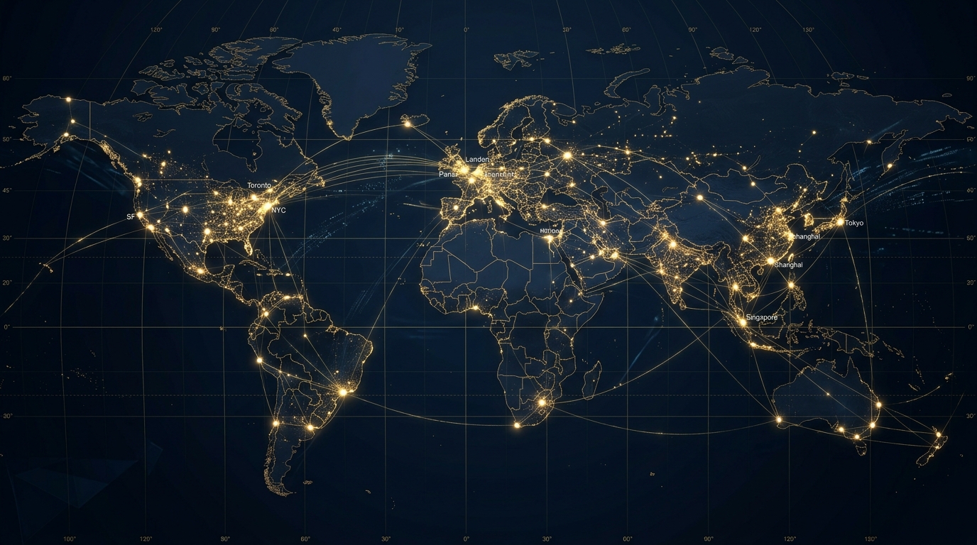 Upstars Softech Global Delivery Network Map